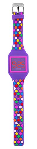 KIDDUS Reloj LED Digital para niña o niño. Pulsera de Silicona Suave para niños y Adultos. Batería Japonesa reemplazable. Fácil de Leer y Aprender Las Horas. KI10212 Multicolor