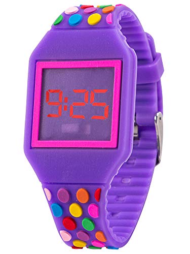 KIDDUS Reloj LED Digital para niña o niño. Pulsera de Silicona Suave para niños y Adultos. Batería Japonesa reemplazable. Fácil de Leer y Aprender Las Horas. KI10212 Multicolor