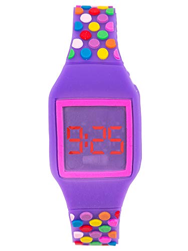 KIDDUS Reloj LED Digital para niña o niño. Pulsera de Silicona Suave para niños y Adultos. Batería Japonesa reemplazable. Fácil de Leer y Aprender Las Horas. KI10212 Multicolor