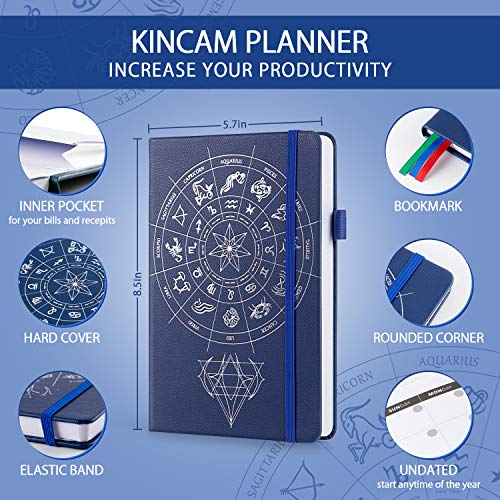 KinCam Agenda 2020 2021, A5 Agenda Escolar 2020-2021 Semana Vista, Monthly Weekly Planner sin Fecha para Trabajo, Estudio y Producción - 8.5 ” x 5.7 ”