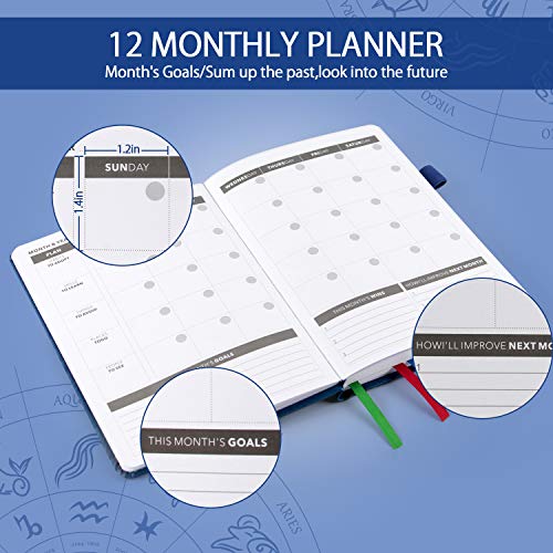 KinCam Agenda 2020 2021, A5 Agenda Escolar 2020-2021 Semana Vista, Monthly Weekly Planner sin Fecha para Trabajo, Estudio y Producción - 8.5 ” x 5.7 ”