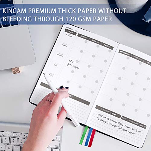 KinCam Agenda 2020 2021, A5 Agenda Escolar 2020-2021 Semana Vista, Monthly Weekly Planner sin Fecha para Trabajo, Estudio y Producción - 8.5 ” x 5.7 ”