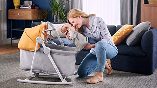 Kinderkraft Columpio Bebé UNIMO 2020, 5 en 1, Balancín, Silla, Cuna, Gris