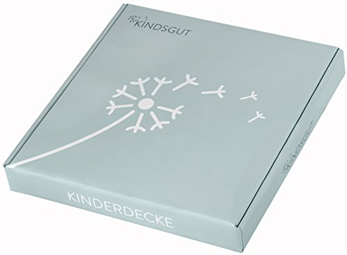 Kindsgut Manta para Niños, Manta Suave para Bebes, con nubes, Algodón, 80 x 100 cm, Manta Acogedora para Bebes/Niños pequeños, ecológico y libre de contaminantes