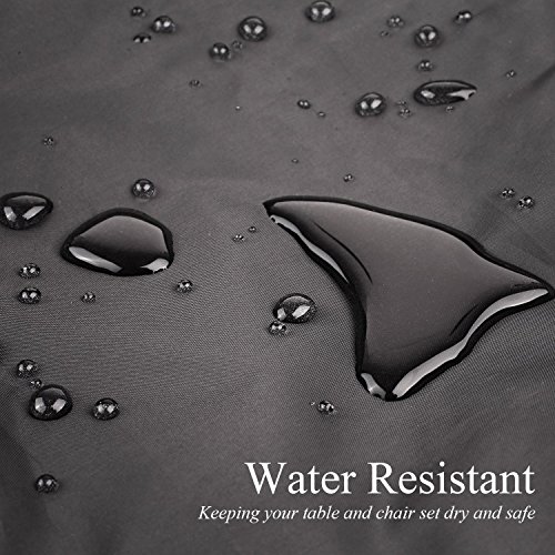king do way Fundas Muebles Jardin 213x 132x74cm, Funda para Mesa y Silla para Sofa de Jardin, al Aire Libre, Patio, Plazas Funda para Sofa de Esquina, 420D Poliéster, Resistente UV, in PVC