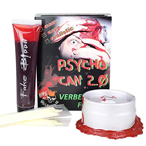 King of Halloween Psycho Cane-Halloween-solicitud Zombie-Latéx-FX-Horror- Maquillaje Conjunto
