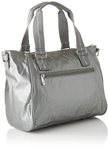 Kipling - Amiel, Bolsos maletín Mujer, Gris (Metallic Stony)