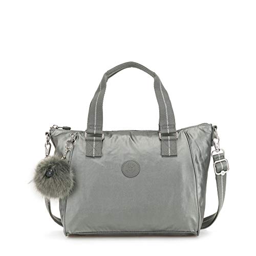 Kipling - Amiel, Bolsos maletín Mujer, Gris (Metallic Stony)