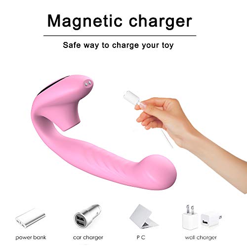 Kissplay Vîbrādőr Mújęr de Sîlîcộñạ, Sụččîôņådør de Clítøríș Vībrǎdør Lěņgüå Estīmülår Clitọrîǎnô Mạsạjeạdor para Mujeręs y Paręjas Grånděs USB Recargable, Black