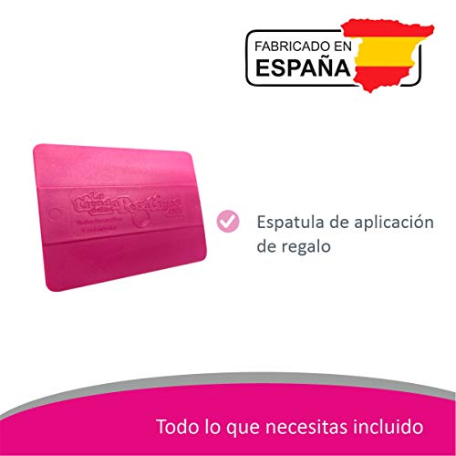 KIT 9 PEGATINAS MEDIDAS SEGURIDAD EMPRESA (INGLES), super resistentes, lavables, con Lamina de Protección acabado mate.