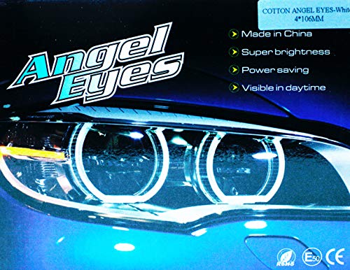 KIT AROS OJOS DE ANGEL LED COTTON 4x 106MM CANBUS SERIE 3 E46 ci FACELIFT (2004-06) CON PROYECTOR BLANCO 6000K KIT ANGEL EYES