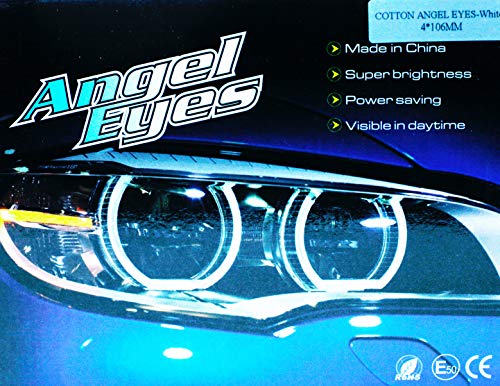 KIT AROS OJOS DE ANGEL LED COTTON 4x 106MM CANBUS SERIE 3 E46 ci FACELIFT (2004-06) CON PROYECTOR BLANCO 6000K KIT ANGEL EYES