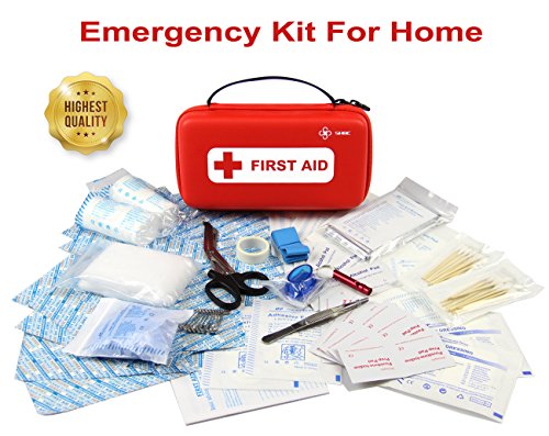 Kit compacto SHBC de primeros auxilios (152 piezas) Suministros médicos FDA de emergencias para el Hogar, Aire Libre, Barco, Coche, Lugar de Trabajo, Viajes, Senderismo y Escuela, Supervivencia