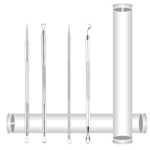 Kit de 6 pinzas extractoras para remover puntos negros, kit de herramientas para extraer granos de comedón, acné, granos y puntos negros, fácil para la piel de la nariz sin riesgo de imperfecciones