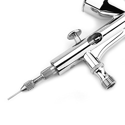 Kit de aerógrafo, 0,2 mm de gravedad, juego de aerógrafo de doble acción para decoración de pasteles, maquillaje, arte de uñas