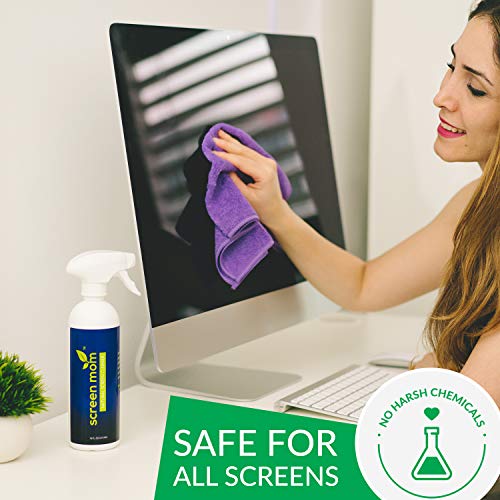 Kit de Limpieza de Pantalla – Amazon USA Contiene más de 1 572 pulvérisations en Cada Gran 16 onzas (475ml) Botella – Incluye Gamuza de Microfibra Premium