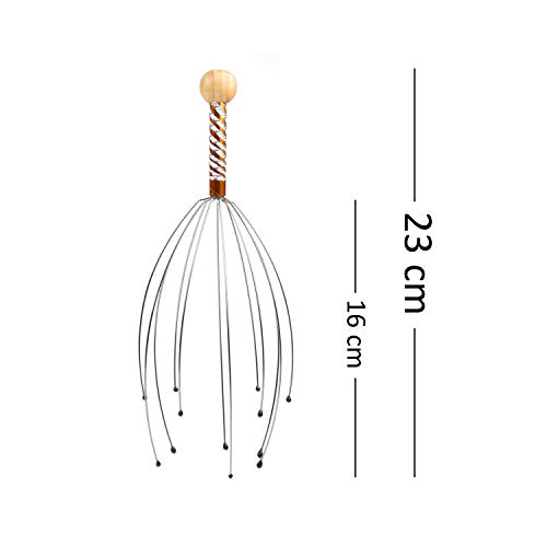 Kit de Masaje para el Cuero Cabelludo Eco-Fused - 2x Rascadores de Cuero Cabelludo, 1x Masajeador de Bolas tipo Garra y 1x Cepillo de Masaje para el Champú - Para un Cuero Cabelludo Limpio y Saludable