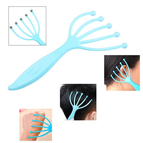 Kit de Masaje para el Cuero Cabelludo Eco-Fused - 2x Rascadores de Cuero Cabelludo, 1x Masajeador de Bolas tipo Garra y 1x Cepillo de Masaje para el Champú - Para un Cuero Cabelludo Limpio y Saludable