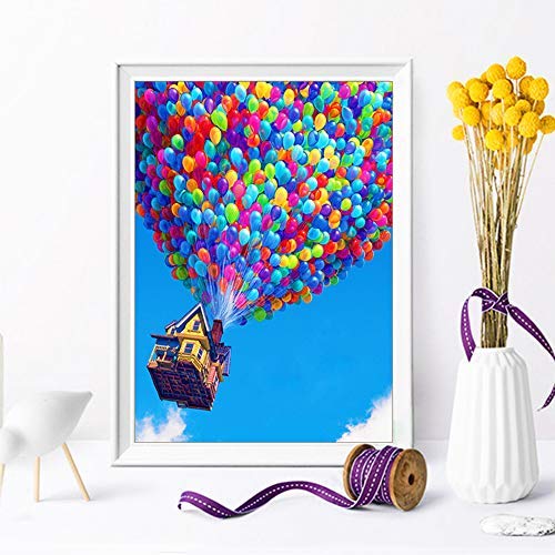 Kit de pintura de diamantes 5D DIY por números, globo 5D de pintura de diamante de punto de cruz Kit de decoración de la habitación del hogar, 30 x 40 cm