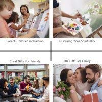 Kit de pintura por número, 16x20 Inch DIY Pintura al óleo Kit con Pinceles y Pinturas, Pintura al óleo de la Lona Adultos y Principiante del Dibuj, for Mayores Avanzada Niños Joven, alces de colores