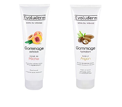 Kit de tratamiento Exfoliante Facial a la pesca y a la aceite de argán (2 productos de 150 ml)...