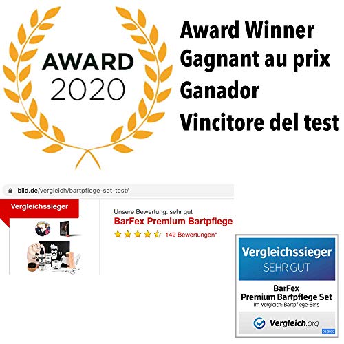 Kit del año cuidado de la barba 2020 ● Cosméticos de excelente calidad hechos en Alemania ● Set de regalo para hombres ● Kit de afeitado de BarFex