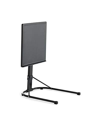 Kithome Multitable - Mesa Auxiliar Plegable con Altura Ajustable, Negro, 43x43x63/68/73cm