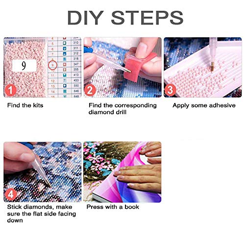 Kits de pintura de diamante para adultos, kits de diamante 5D con taladro redondo completo gran decoración para el hogar, oficina, cocina Halloween calabaza de 30 x 39,9 cm por Greatminer