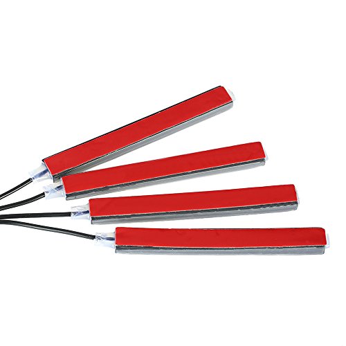 KKmoon Luz Interior Coche con Control Remoto, 4 en 1 Barras Led Coche Interior, Luz de Atmosfera 7 Color RGB