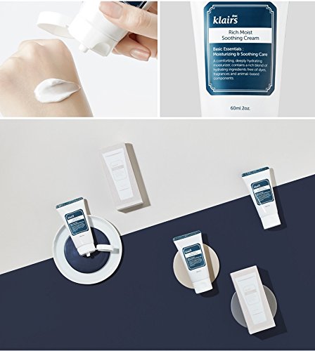 klairs Rich Moist - Crema calmante, 60ml