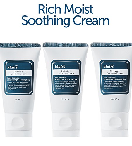 klairs Rich Moist - Crema calmante, 60ml