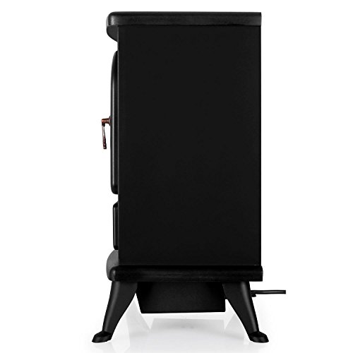 Klarstein St. Moritz - Chimenea eléctrica Virtual, Calefactor, Calefacción Independiente del Calefactor, 1850 W, termostato Ajustable, Libre de Fuego y Humo, leña Decorativa, Negro