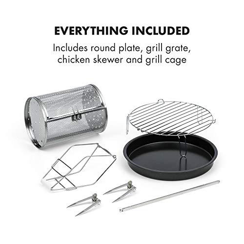 Klarstein VitAir Turbo S Freidora sin aceite - Freir, asar, tostar, 1400W, 10L, 20 programas, Temperatura 50-250 °C, Pantalla LCD, Bloqueo de tapa, Señal acústica, Set de accesorios, Blanco