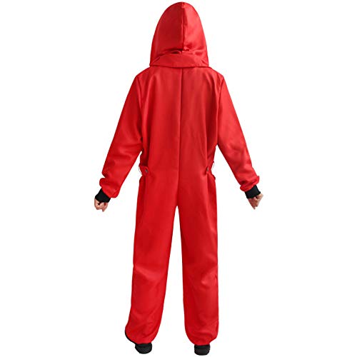 KLCH Unisex Adulto Cosplay Disfraz para La Casa De Papel con Dali máscara (Temporada 3), Dali Partido Mono Jumpsuit para Navidad Carnaval Halloween (175-180cm)