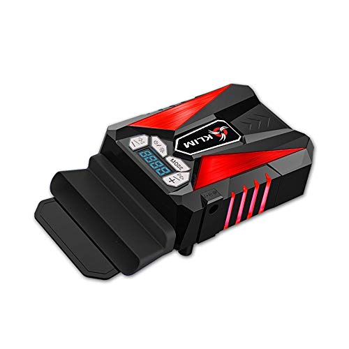 KLIM™ Cool – Refrigerador para Ordenador Portátil – Ventilador de Alto Rendimiento para Una Rápida Refrigeración, Aspiradora de Aire USB, Rojo [Nueva Versión 2020 ]