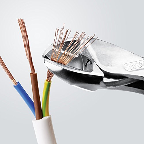 KNIPEX 73 05 160 X-Cut, alicates de corte diagonal compactos de gran multiplicación, cromados, 160 mm