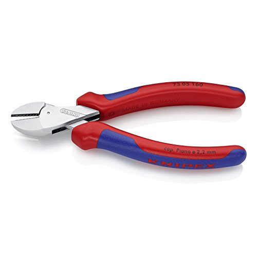 KNIPEX 73 05 160 X-Cut, alicates de corte diagonal compactos de gran multiplicación, cromados, 160 mm