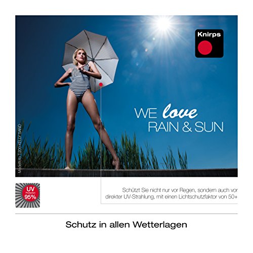 Knirps T.200 Medium Duomatic Comet Creme UV protection Paraguas clásico, 94 cm, Beige (Creme)