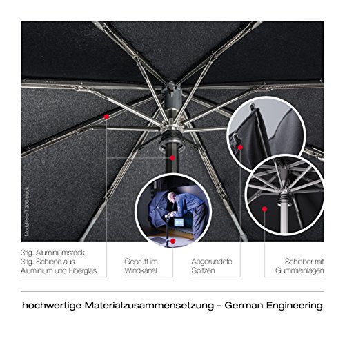 Knirps T.200 Medium Duomatic Comet Creme UV protection Paraguas clásico, 94 cm, Beige (Creme)