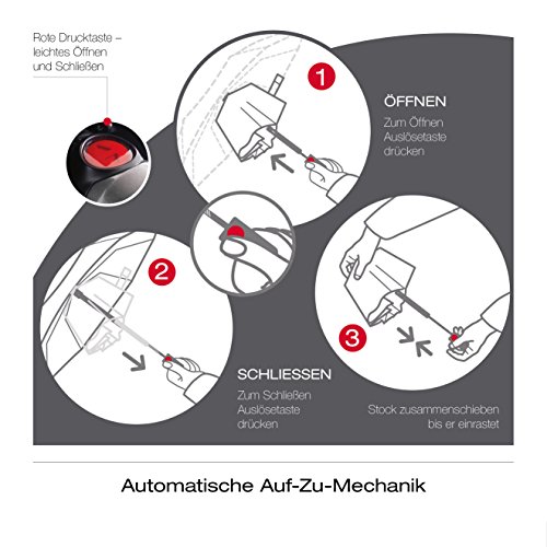 Knirps T.200 Medium Duomatic Comet Creme UV protection Paraguas clásico, 94 cm, Beige (Creme)