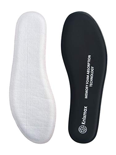 Knixmax Plantillas Memory Foam para Zapatos de Mujer, Plantillas Confort Amortiguadoras Cómodas y Flexibles para Trabajo, Deportes, Caminar, Senderismo,Negro 40EU