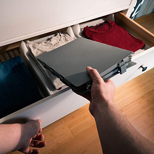 KOARBI Doblador de Ropa Adulto e Infantil. Doblador de Camisetas. Tabla para Doblar Ropa, Camisas, Pantalones. Resistente, Color Gris.