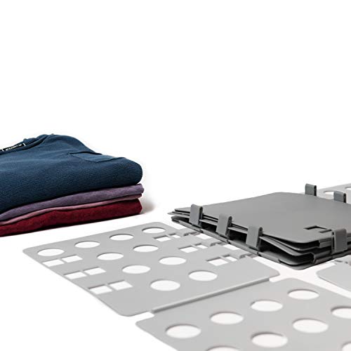 KOARBI Doblador de Ropa Adulto e Infantil. Doblador de Camisetas. Tabla para Doblar Ropa, Camisas, Pantalones. Resistente, Color Gris.