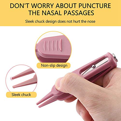 KOBWA Pinzas para la Nariz del bebé, Pinzas de Limpieza para la Nariz con luz LED, Herramienta de Clip para Limpieza de Nariz y Orejas de bebé