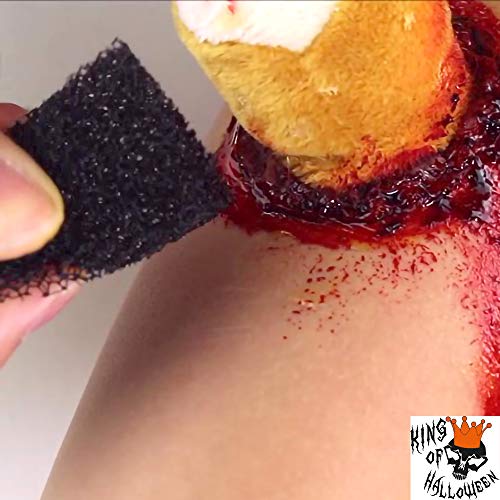 KOH Heridas y costras de sangre de 15 ml de Zombie, sangre artificial de vampiro para noches de Halloween o carnaval