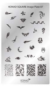 KONAD-Placa rectangular C07 para estampar.