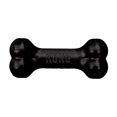 KONG - Extreme Goodie Bone - Hueso para Perro de Caucho, mandíbulas potentes, Negro - para Perros Grandes