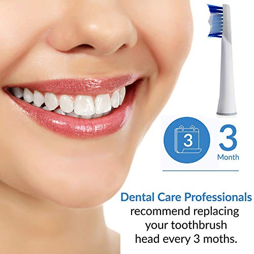 KongKay® 20 PCS SR32/SR32-4 la cabeza de cepillo de dientes reemplazadas compatible para Braun Oral-B Pulsonic Cepillo de dientes eléctrico, Los reemplazos de alta calidad para ahorrar su dinero, compatibles con los siguientes modelos de cepillos de dient