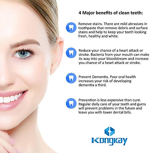 KongKay® 20 PCS SR32/SR32-4 la cabeza de cepillo de dientes reemplazadas compatible para Braun Oral-B Pulsonic Cepillo de dientes eléctrico, Los reemplazos de alta calidad para ahorrar su dinero, compatibles con los siguientes modelos de cepillos de dient