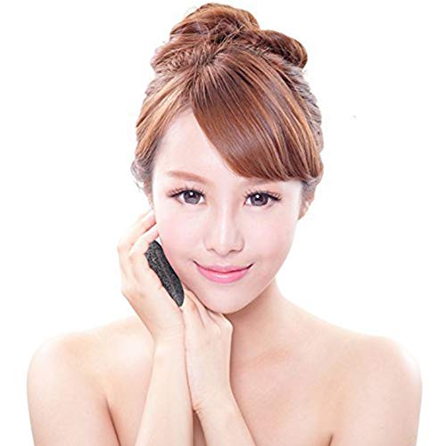 Konjac Esponja activada de bambú carbón Hemisférico Forma Esponja Facial Limpieza Exfoliante Esponjas de Belleza para Mujer Hombre 3pcs